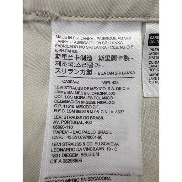 Levis Pants Womens 33 Tan Beige Straight Leg Casual Utility Chino NWT - Picture 7 of 16